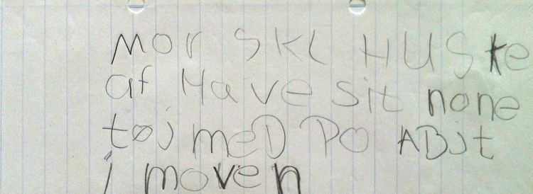 Mor skal huske at have sig nonnetøj med på arbejde i morgen.